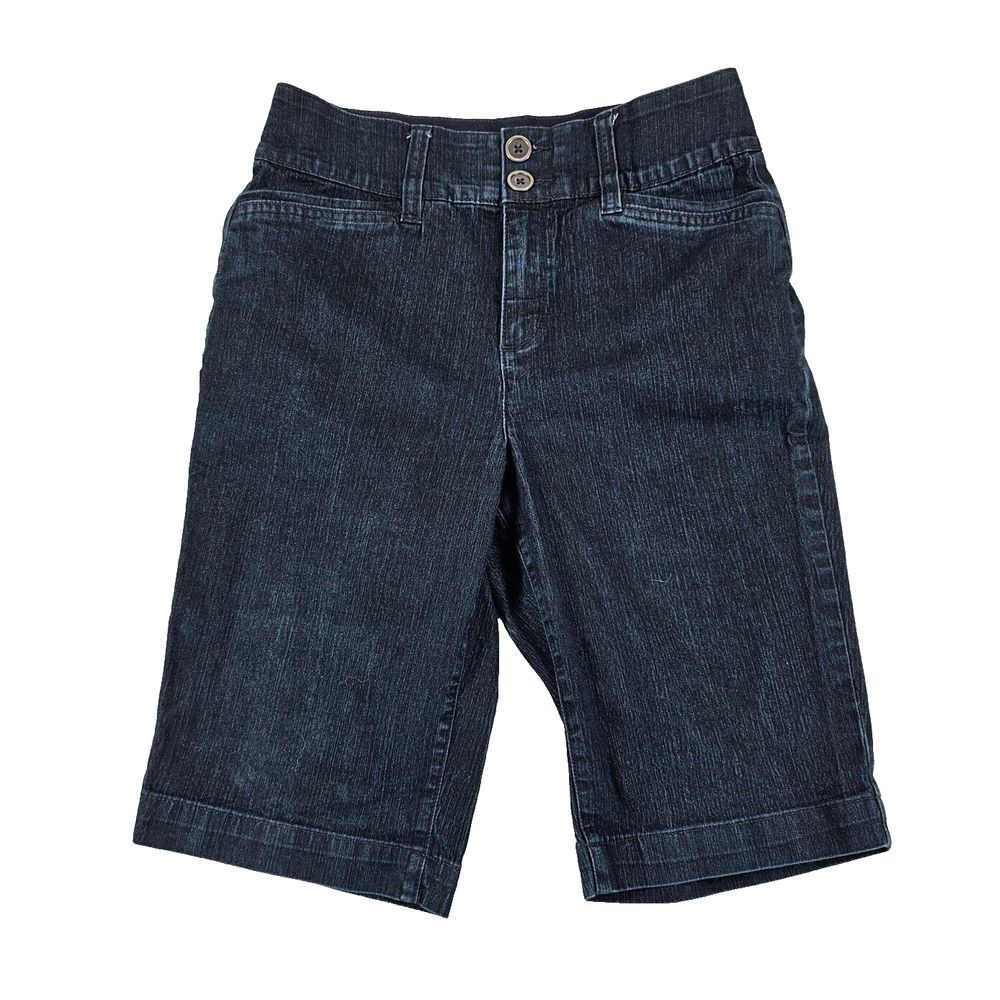 Christoper & Banks Jean Shorts Womens Size 4 (28x11) High Rise 11" Inseam - EUC